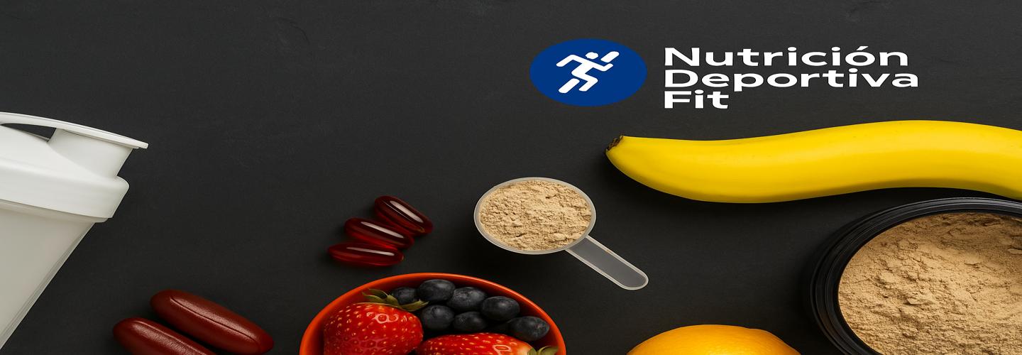 Atleta entrenando con suplementos nutricionales